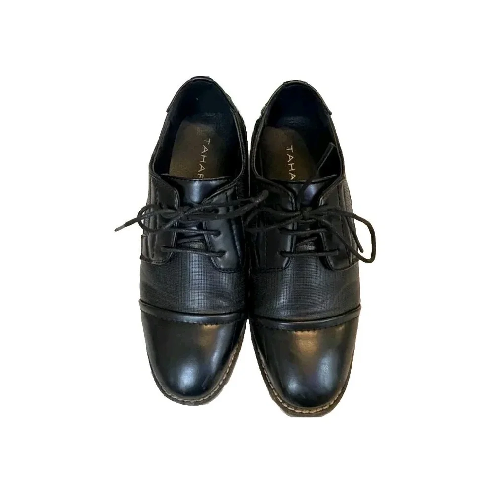Tahari Boys Oxford Lace Up Dress Black Shoe Size‎ 5